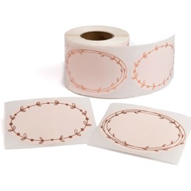 MONEST Waterproof Label Stickers for Jars and Lids |Pantry Labels | Mason Jar Labels | Sticker Labels | Canning Labels | Spice Labels | Bottle Labels | Mason Jar Labels (Rose Gold Flower 2x3)