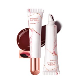Erinde Lip Liner Peel Off 24h Water Resistant Lip Tattoos Apply and Remove Lip Gloss Lip Oil Moisturizing Formula Peel Off Lipstick Long Lasting Removable Type Permanent Lip Tint 3D Lip Natural Cover Waterproof Lip Gloss Easy Application #04 Chestnut