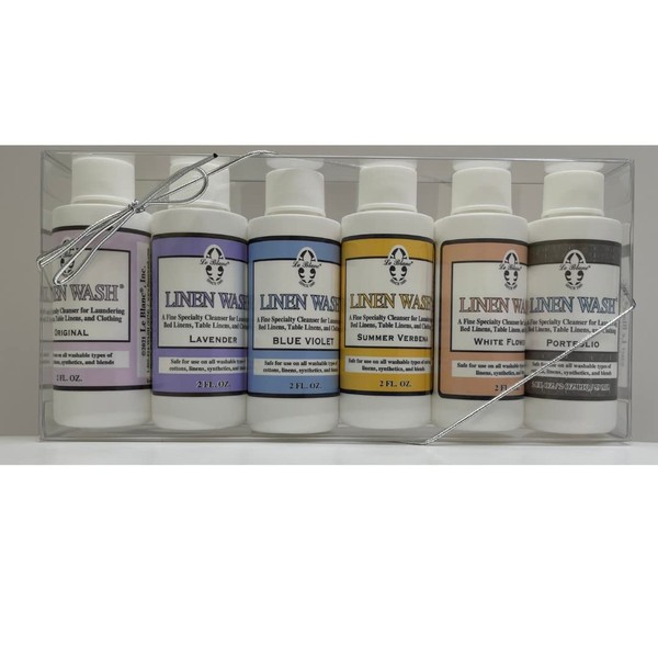 Le Blanc® Linen Wash Gift Set - Six 2 FL. OZ. Sample bottles of all Linen Wash Fragrances, One Pack