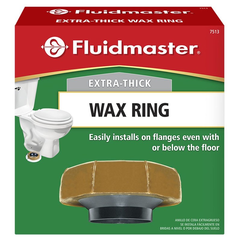 Fluidmaster 7513 Extra Thick Wax Toilet Bowl Gasket with Flange,