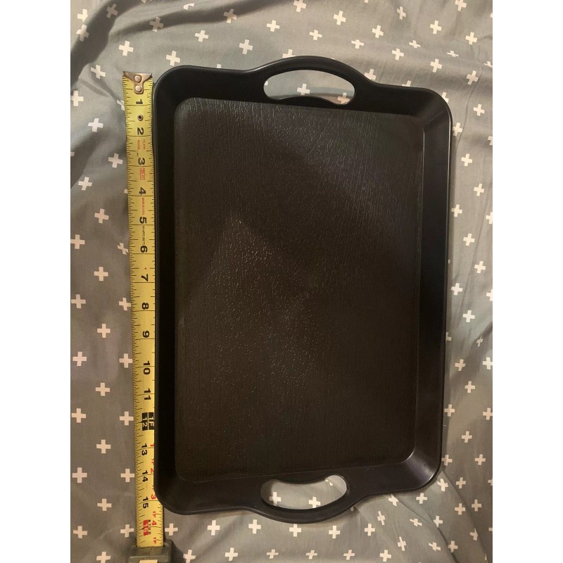 Plastic Tray with Handles, 3 Pack Plastic Tray with Handles