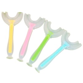 VERALY.MX | 2 Cepillos De Dientes Forma U Boca Entera Adulto Silicon - cepillo de silicona suave de grado alimenticio, envoltura de 360° para limpiar los dientes, mango cómodo, el cuidado de los dientes saludable (Rosa)