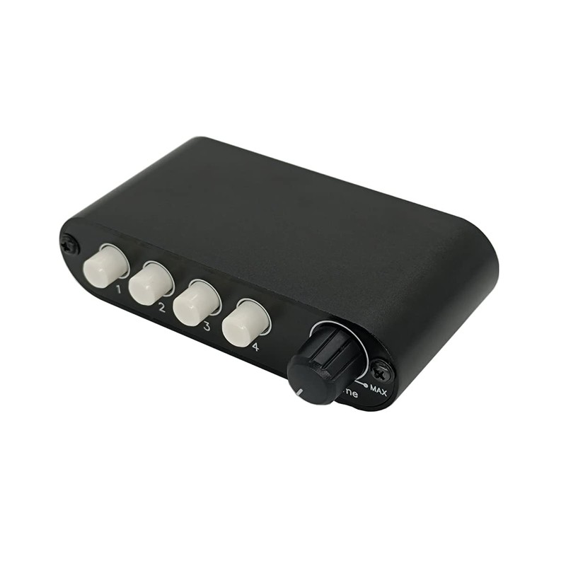 TENEALAY 4-Way 3.5mm Stereo Audio Switch Input Signal Source Switcher