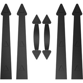 ZEKOO Garage Door Magnetic Decorative Hardware Kit Garage Door Magnets Accents Faux Hinges and Handle Garage Door Decoration Curb Appeal Set of 6, Black