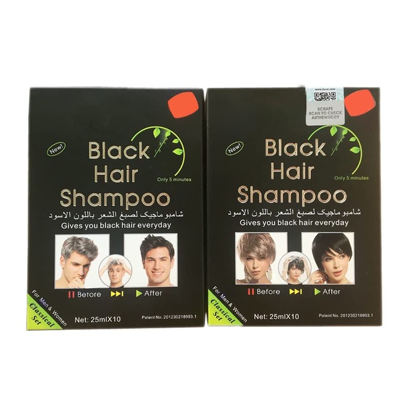 Instant Hair Colour Black Hair Dye Shampoo 30 Days Natural