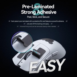 ULTRAEQUIP 2-Pack Universal Mouse Grip Tape, Ultra-Thin 0.5mm, Pre-Cut Self-Adhesive Sweat-Absorbing Anti-Slip for Gaming Mouse & Keyboard Professional Competitive Upgrade Kit