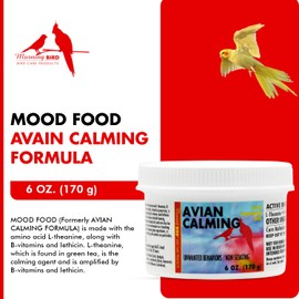 Morning Bird Mood Food (Avian Calming Formula) 6 Oz – Natural Calming Supplement for Birds – Reduces Stress, Feather Plucking & Aggression – Stress Relief Supports with B-Vitamins for Daily Calm