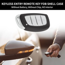 X AUTOHAUX Key Shell Case Keyless Entry Remote Key Fob Replacement Case for Hyundai Tucson 2014-2020 for Hyundai Elantra 2014-2020 4 Buttons