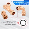 YVSKM 1/2" Copper Press Fittings Assortment Kit – 2 Tees,