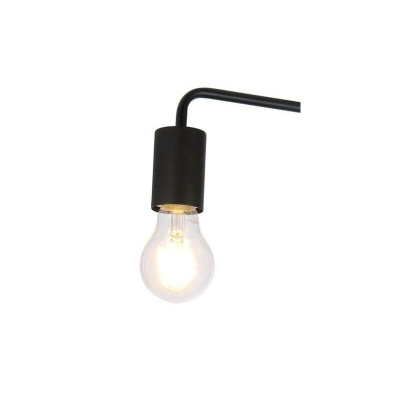 UKEW 3 Way Retro Ceiling Light - Black Vintage E27