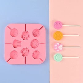 Cute Animals Silicone Lollipop Mold Set Bear Hard Candy Sucker Mold and Cat Paw Chocolate Mold with 50pcs Lollipop Sucker Sticks, Candy Treat Bags, Gold Ties (Cat's Paw)