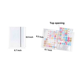 YOAVIP A5 Clear Storage Binder Book for Planner Scrapbook Stickers Organizer Collection 40 Page