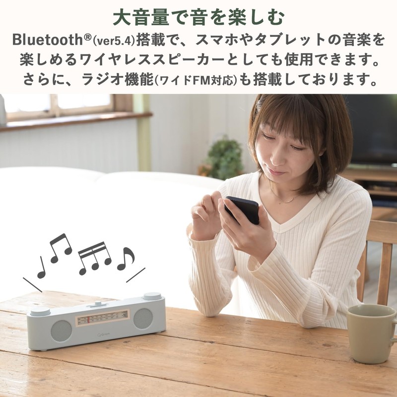 Yamazen YTR-D700(BG) Wireless Speaker, Hand Speakers for TVs, Continuous Use