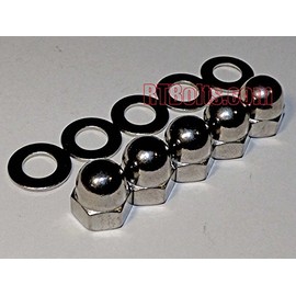 5 Pack 5/16" Acorn Cap Nuts and Washers • Stainless Steel
