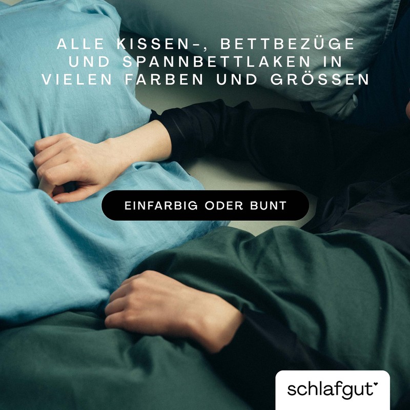 schlafgut Woven Satin Bettwäsche 135x200cm Bettdecke Bezug einzeln, Full-White Uni