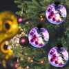 6Pcs Shining Christmas Balls with LED Light Pendants Refillable Ball