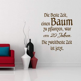 Sunnywall Wandtattoo Die Beste Zeit, einen Baum zu Pflanzen, war vor 20 Jahren. Die zweitbeste Zeit ist jetzt. Farbe Violett, Größe Größe 2