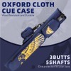 AMAZCHAT 5X3 Pool Cue Case for 3B5S,Detachable Adjustable Dual Shoulder