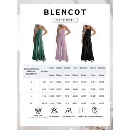 BLENCOT Sleeveless Jumpsuits for Women Summer Casual Loose Overalls Jumpsuit Ruffle Wide Leg Long Pant Flowy Rompers Black Small