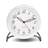 Arne Jacobsen LK Table Clock 43670, white, LK Table Clock