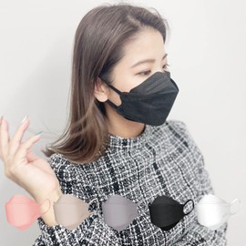 [OHTE] kf94 3D 3D Type Individual Packaging Non-woven Mask Normal Size 4 Layer White Black Black Mask Normal Unisex Korea Willow Leaf Shape Small Face Kaken Test National Mask Industry Association
