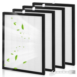 4 Pcs HEPA Filter Compatible with Meaco 20L 20LE Low Energy Dehumidifier and Air Purifier,26 * 19 * 1cm Enhanced Air Quality HEPA Filters,HEPA Replacement Filter Bring a Small Brush (White）