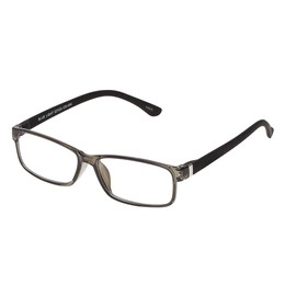 SAV Optitek E2103 Blue Light Reading Glasses - Flexible, Durable, Lightweight, High-Performance Reading Glasses for Men and Women, Smoke, + 1.5