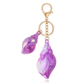 Sea Shell Keychain Charms for Purse Tote Bag Seashell Keychains for Girls Women Ocean Keychain for Purses Beach Bag Charms for Handbags Backpack Ocean Sea Accessories for Girls Women Beach Gift Ideas