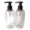 2 X 250ML Clear PET Empty Plastic Bottle with Lotion