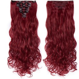 Clip-In Hair Extensions 8 Braids Wavy Like Real Hair