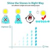 Pack of 300 Luminous Stones Garden in the Dark, Fluorescent