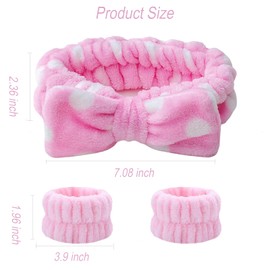 VEurpwud 6 Pcs Spa Sleepover Party Supplies Bulk Include 1 Pink velvet scrunchies 1 Plush Eye Masks 2 Wristbands 1 Makeup Remover Cloth 1 Organizer Bags for Girls Women Slumber Party Gift