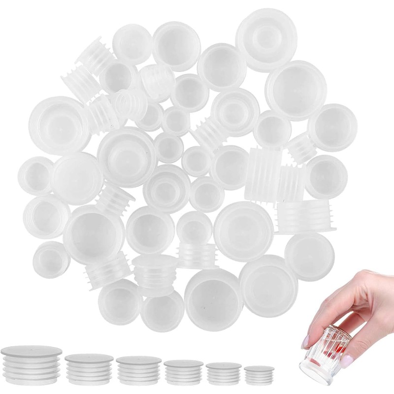 60PCS 6 Size Salt and Pepper Stoppers Plugs, Plastic Stoppers