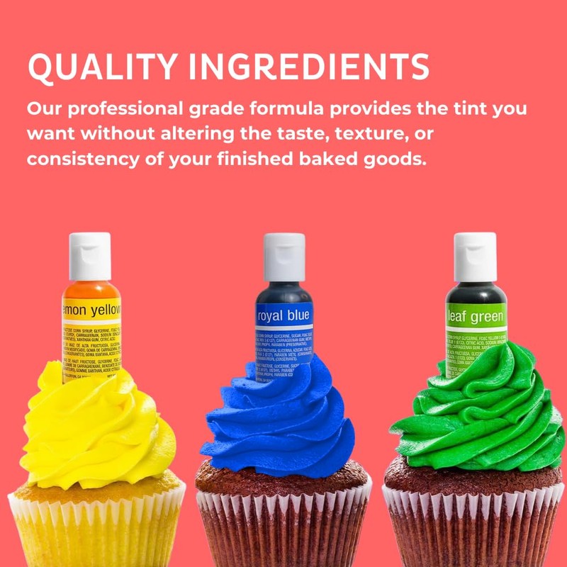 Chefmaster - Liqua-Gel Food Coloring - Fade Resistant Food Coloring
