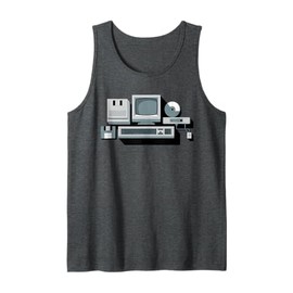 Vintage Tech Icons Retro IT Hardware and Gadgets Tank Top