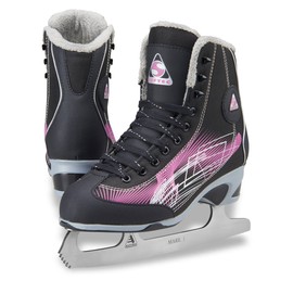 Jackson Ultima Rave RV2001 Girl's Figure Ice Skates Softec, Color: Black/Purple, Size: Kids, Youth Medium 11