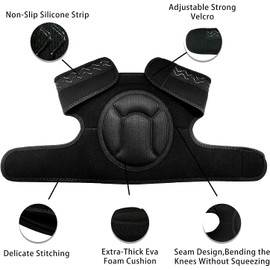 YKTSUJ Knee Pad Women Men for Gardening House Working, Floor and Carpet Cleaning, Construction Work, Cleaning Knee Pads With High Elastic Fabric Protect Knee Safety Black S