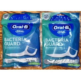 Oral-B 150ct  Oral-B Complete Glide Floss Picks Bacteria Guard Mint
