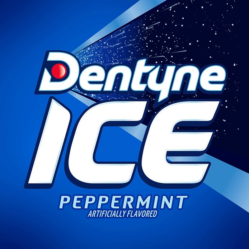 Dentyne Ice Peppermint Sugar Free Gum, 9 Packs of 16