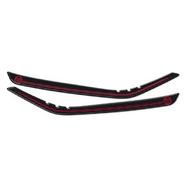 labelbike - Two Stickers Protection Handles Motorcycle - Carbon Red