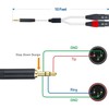 3.5 mm to Dual XLR Male Pro Stereo Breakout Cable,