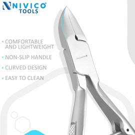 NIVICO TOOLS Nail Cuticle Trimmer 11cm Printed Handle, Single Wire Spring Cuticle Nippers, Stainless Steel Corner Cuticle Cutter, Professional Cuticle Remover Tool.