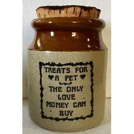Moira English Stoneware Pet Treat Jar