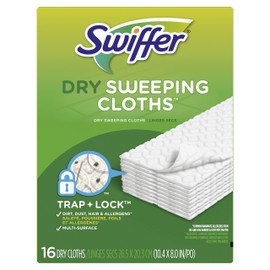 Swiffer Disposable Cloth Dry Sweeping Refills, 16 Count
