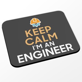 Fabulous Mauspad, Motiv: Keep Calm I'm an Engineer Parodie Beruf Job Ingenieur – (Maße 24 x 20 cm), Schwarz