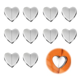 EsiFare Curtain Gap Clips, Magnetic Buckles, 10 Pairs, Curtain Magnets, Gap Prevention, Light Leak Proof, Magnetic Buckle, Double Opening, Easy Installation, No Tools Required, Accessories, Heart