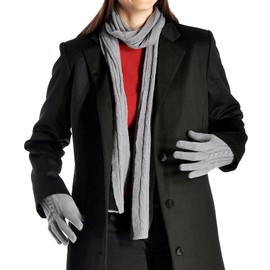 Cashmere Boutique: 100% Pure Cashmere Unisex Gloves (Color: Black, Size: Large/Extra Large)