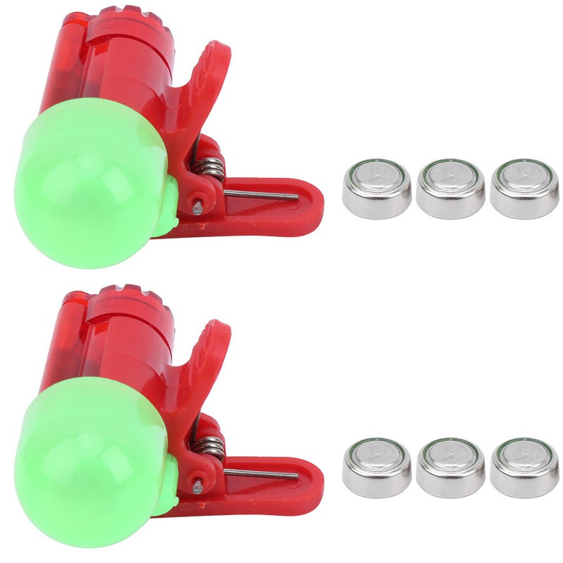 2 Sets Night Fishing Sensor Light Pole Alarm LED Signal