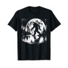 Moon Bigfoot Sasquatch Men Women Kids Cool Bigfoot T-Shirt