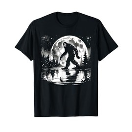 Moon Bigfoot Sasquatch Men Women Kids Cool Bigfoot T-Shirt